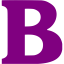 purple text bold icon