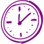 purple time 11 icon