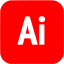 red adobe ai icon