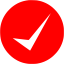 red check mark 11 icon