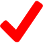 red checkmark icon