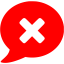 red delete message icon