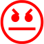 red emoticon 45 icon