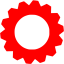 red gear icon