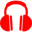 red headphones icon