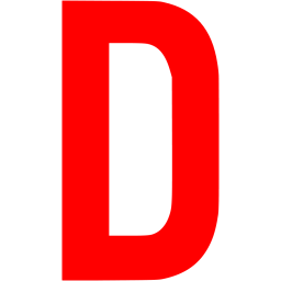 Red letter d icon - Free red letter icons