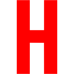 Red letter h icon - Free red letter icons