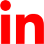 red linkedin icon