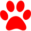 red paw icon