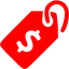 red price tag icon