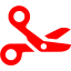 red scissors icon