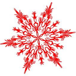 Red snowflake 41 icon - Free red snowflake icons