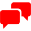 red speech bubble 2 icon