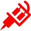 red tattoo machine icon