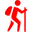 red trekking icon