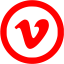 red vimeo 5 icon