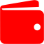 red wallet icon