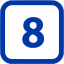 royal azure blue 8 icon