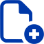 royal azure blue add file icon