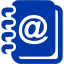 royal azure blue address book icon