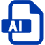 royal azure blue adobe ai 2 icon