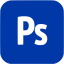 royal azure blue adobe ps icon