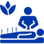 royal azure blue alternative medicine icon