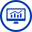 royal azure blue analytics 3 icon