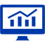 royal azure blue analytics icon