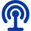 royal azure blue antenna 6 icon