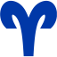 royal azure blue aries icon