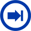 royal azure blue arrow 7 icon