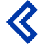 royal azure blue arrow 90 icon