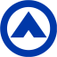 royal azure blue arrow up 3 icon