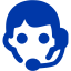 royal azure blue assistant icon