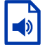 royal azure blue audio file icon