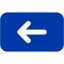 royal azure blue backspace icon