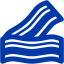 royal azure blue bacon icon