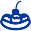 royal azure blue banana split icon