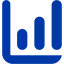 royal azure blue bar chart 2 icon