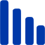 royal azure blue bar chart 4 icon