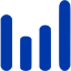 royal azure blue bar chart 6 icon