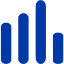 royal azure blue bar chart 7 icon