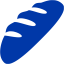 royal azure blue bread icon