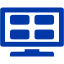 royal azure blue channel mosaic icon