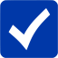 royal azure blue check mark 8 icon