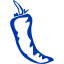 royal azure blue chili pepper 13 icon