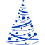 royal azure blue christmas 24 icon