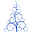 royal azure blue christmas 40 icon