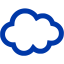 royal azure blue cloud icon